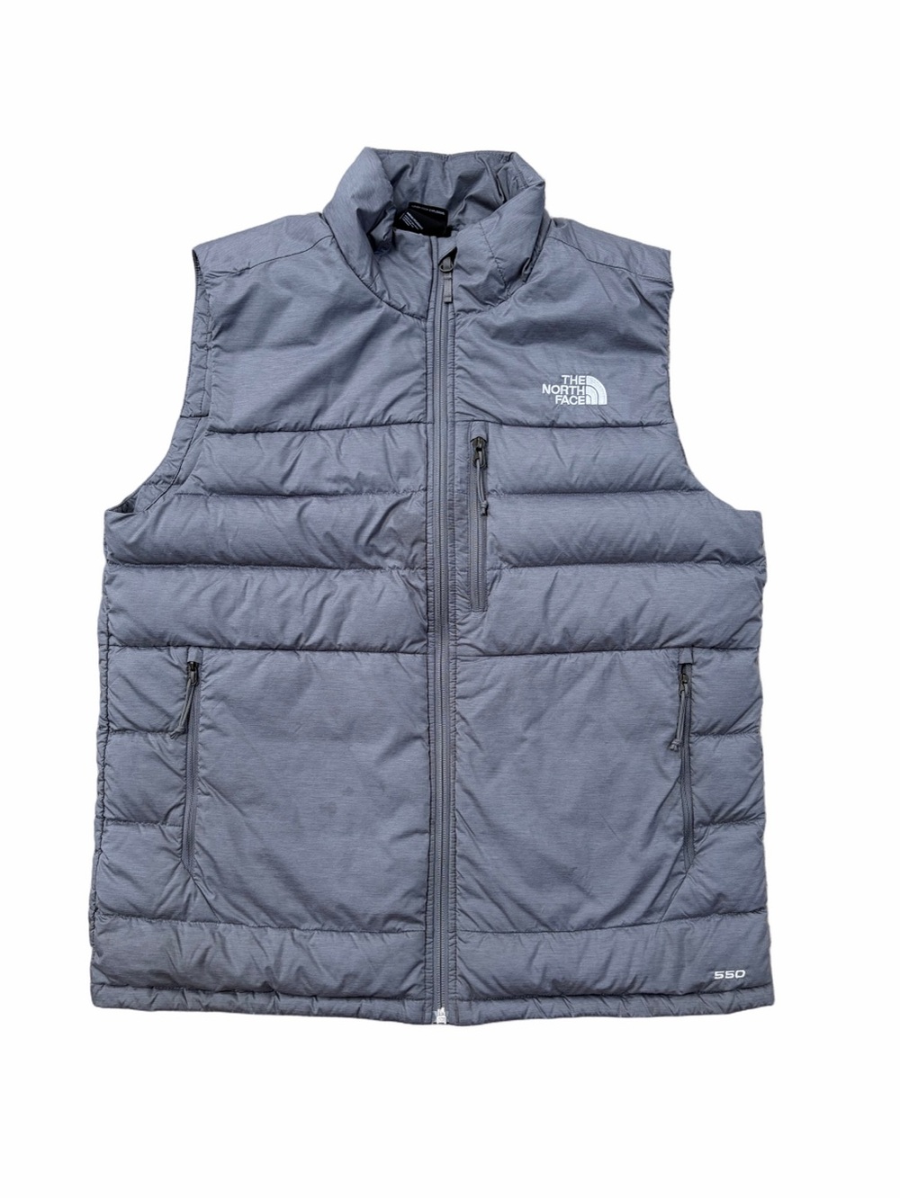 The North Face Men’s Size Medium Gray Aconcagua 550 Down Fill Puffer Vest